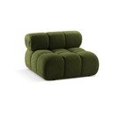 Modul pentru canapea modulară verde cu tapițerie din țesătură bouclé (de mijloc) Bellis – Micadoni Home