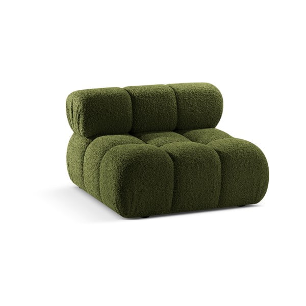 Modul pentru canapea modulară verde cu tapițerie din țesătură bouclé (de mijloc) Bellis – Micadoni Home-image-3