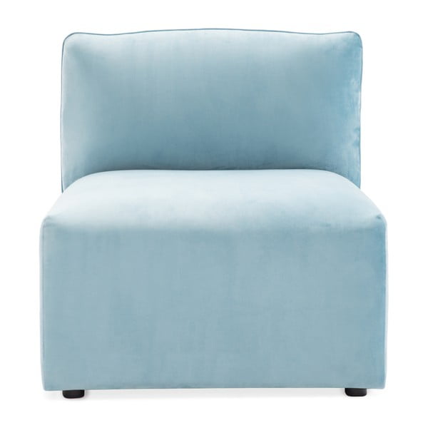 Modul de mijloc pentru canapea Vivonita Velvet Cube, albastru deschis