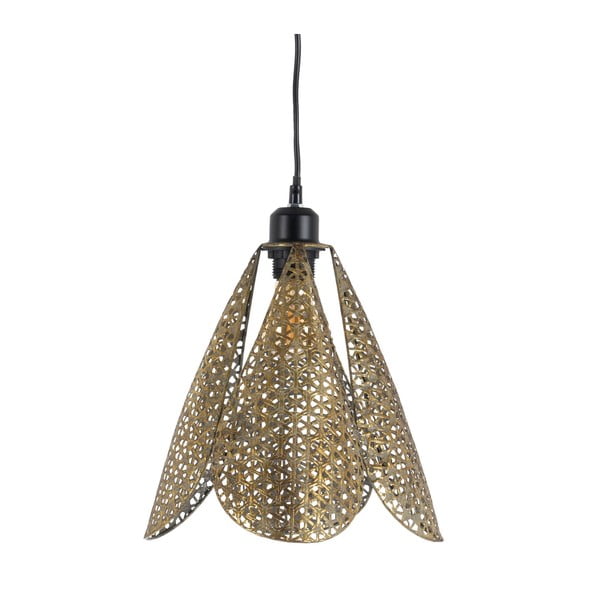 Lustră aurie cu abajur din metal ø 24 cm – Ixia