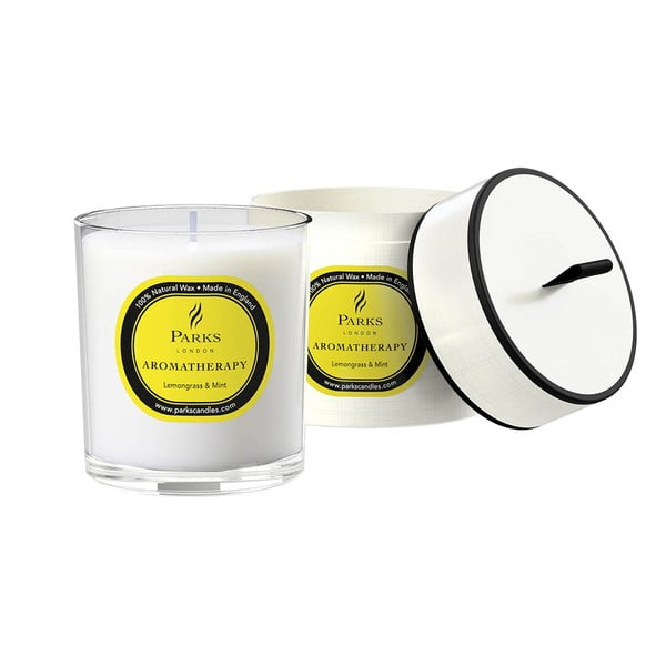 Lumânare parfumată cu aromă de lămâiță și mentă Parks Candles London Aromatherapy, durată ardere 45 ore-image-1