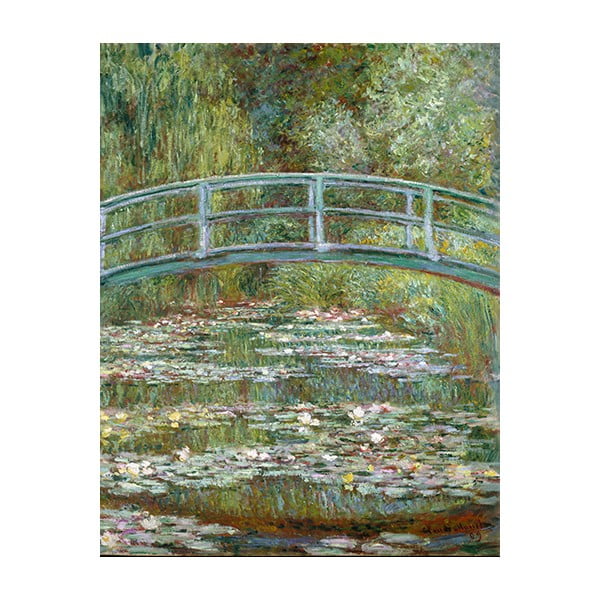 Tablou Claude Monet - Bridge Over a Pond of Water Lilies, 90x70 cm