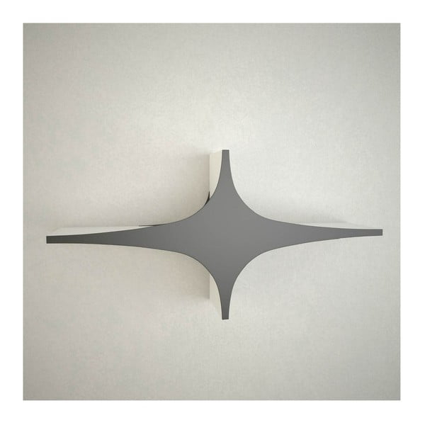 Raft de perete Manuel Single Star, lățime 90 cm, negru gri