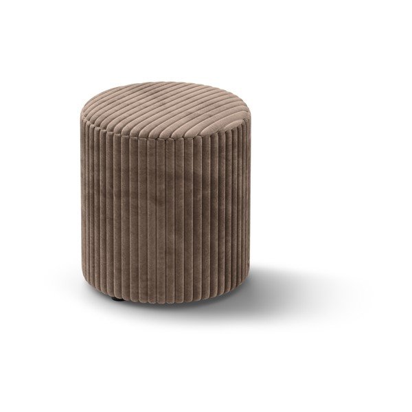 Taburet maro cu tapițerie din catifea reiată Dia – Micadoni 