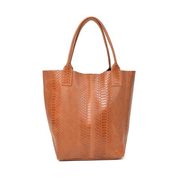 Geantă shopper din piele Renata Corsi Lola, maro coniac-image-1