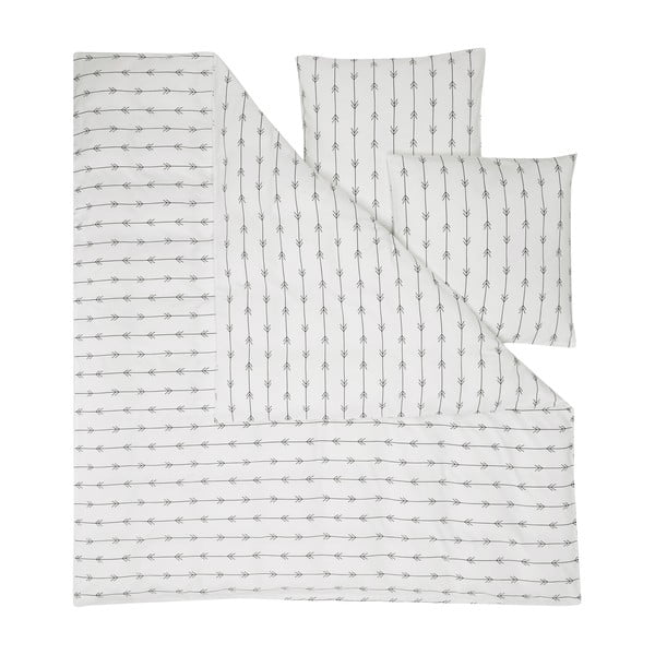 Lenjerie de pat din flanel Westwing Collection Boho, 135 x 200 cm, alb