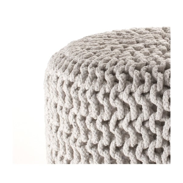 Taburet tricotat Tomasucci Knit, crem-image-2