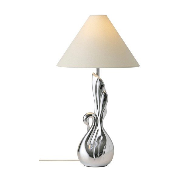 Veioză albă/argintie din polirășină (înălțime 53 cm) Swan – Ellos Home