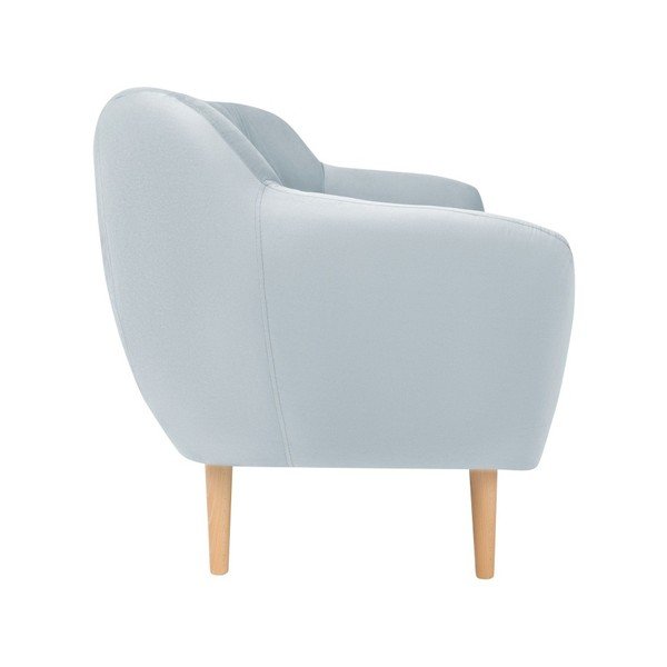 Canapea cu tapițerie din catifea Mazzini Sofas Sardaigne, 158 cm, albastru deschis-image-2