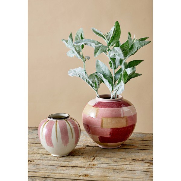 Vază din ceramică alb-roz ø 16 cm Canvas - Kähler Design-image-3