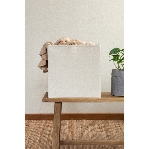 Cutie de depozitare bej din material textil 32x31,5x31,5 cm Soft Storage Cube – Bigso-image-2