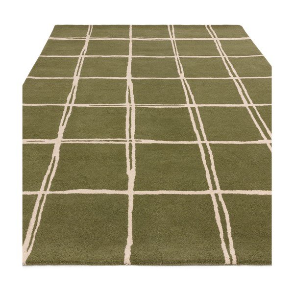 Covor verde țesut manual din lână 160x230 cm – Asiatic Carpets-image-2