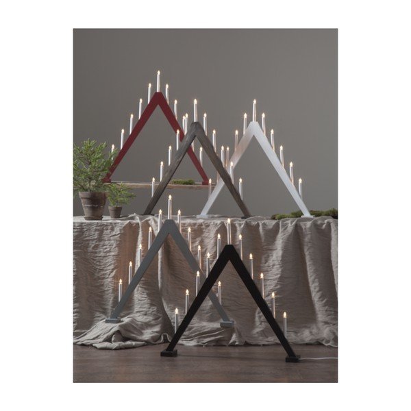 Sfeșnic cu LED pentru Crăciun Star Trading Trill, alb, înălțime 79 cm-image-3