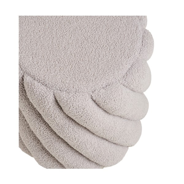 Taburet gri cu tapițerie din țesătură bouclé Sana – House Nordic-image-2