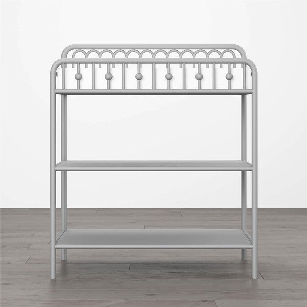 Comodă de copii gri deschis înaltă din metal cu masă de schimbat 87x102 cm Monarch Hill – Støraa-image-4