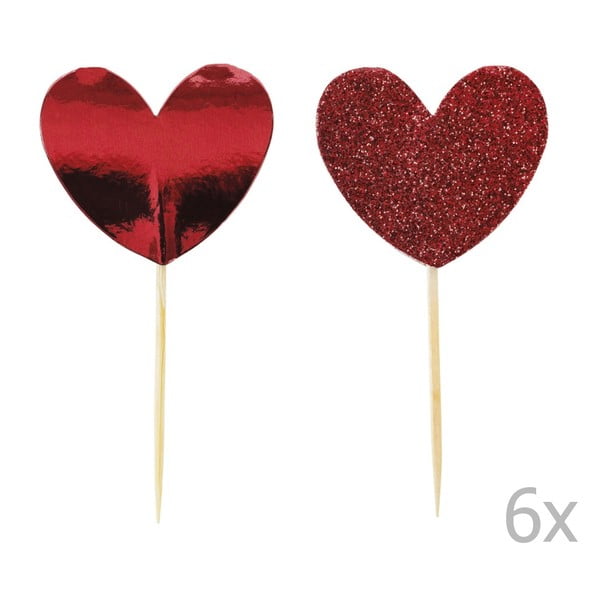 Set 12 decorațiuni pentru tort Miss Étoile Heart