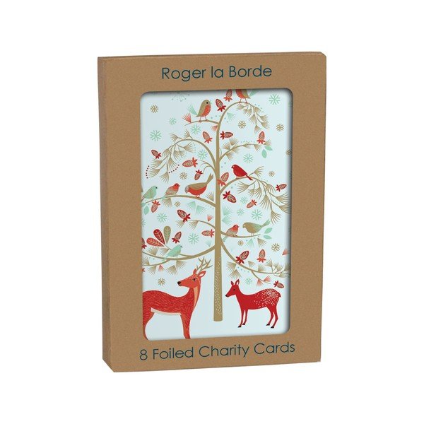Felicitări 8 buc.  cu model de Crăciun Christmas  – Roger la Borde-image-1