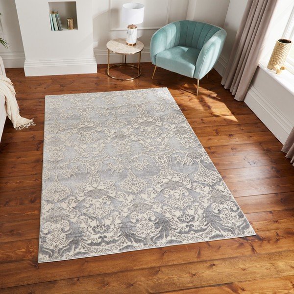 Covor gri-crem 160x235 cm Imperial Grey – Think Rugs-image-3