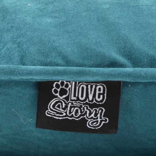 Pat pentru animale de companie în culoarea petrolului pentru câini 46x61 cm – Love Story-image-2