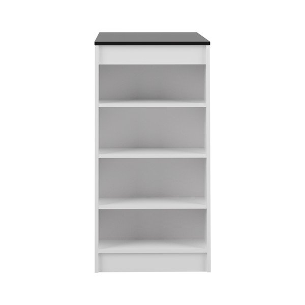 Masă de bar albă cu blat negru 115x50 cm Aravis - TemaHome -image-3