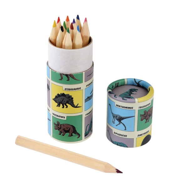 Set 12 creioane colorate Prehistoric Land - Rex London