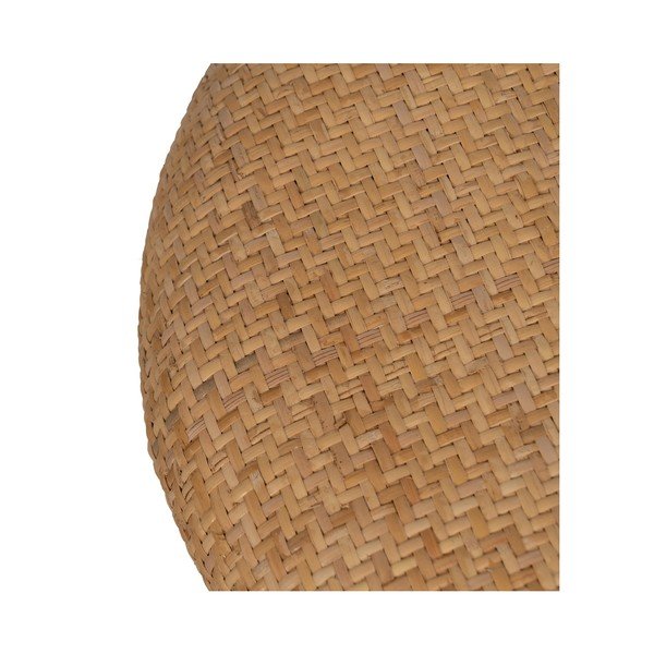 Taburet în culoare naturală cu tapițerie tricotată Rattan – Ixia-image-4