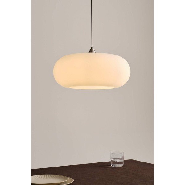 Lustră albă/argintiu-mat din sticlă opal ø 43 cm Thalia – Jotex-image-1