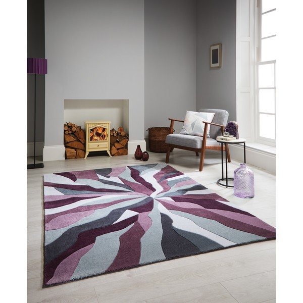 Covor Flair Rugs Splinter Purple, 160 x 220 cm, gri-mov-image-3