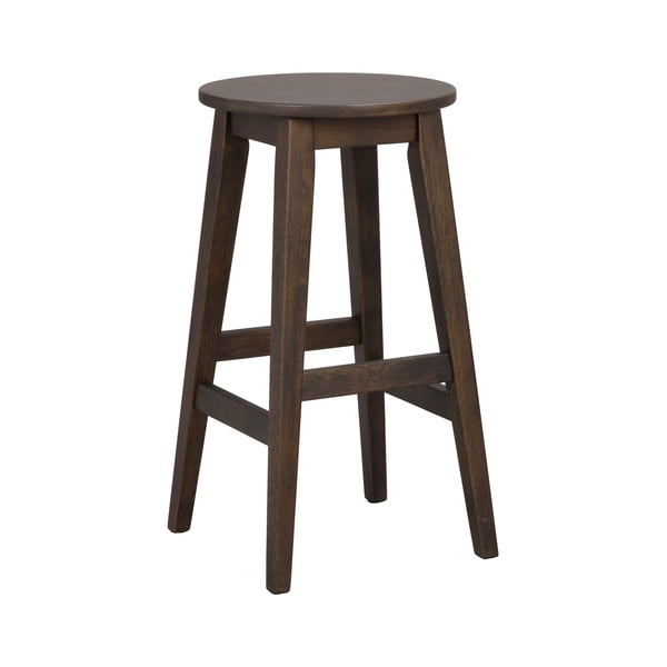 Set de scaune de bar maro închis 2 buc. din lemn de stejar (înălțime șezut 65 cm) Austin – Rowico-image-2