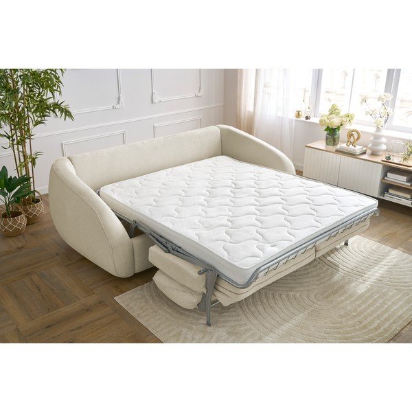 Canapea bej extensibilă 235 cm Cezanne – Bobochic Paris-image-1