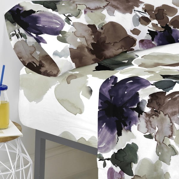 Cearceaf din bumbac Happy Friday Basic Sunset Garden, 140 x 200 cm-image-3