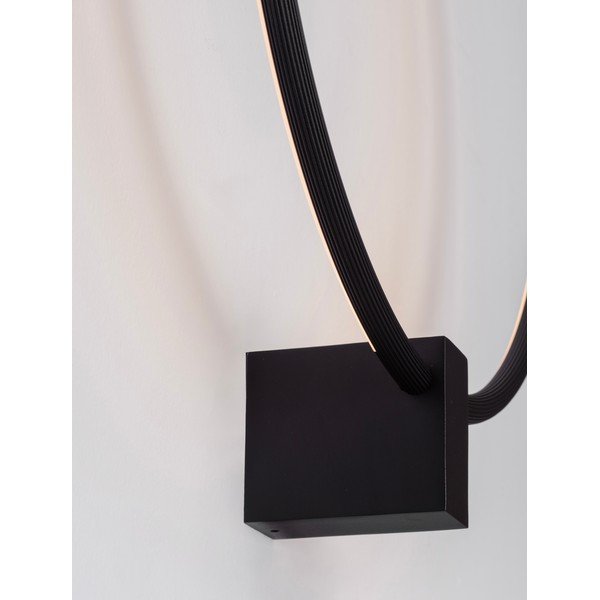 Aplică de perete negru-mat LED cu intensitate reglabilă din aluminiu Cercio – Nova Luce-image-2