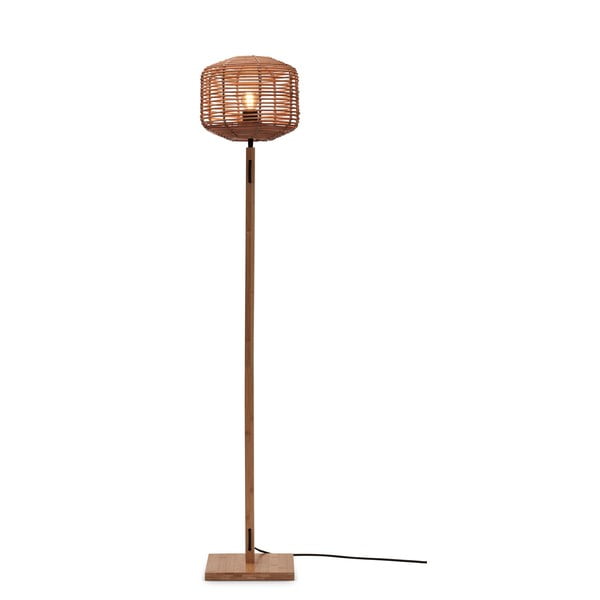 Lampadar în culoare naturală cu abajur din ratan (înălțime 130 cm) Tanami – Good&Mojo