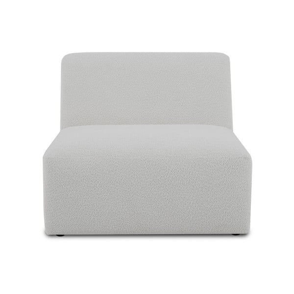 Modul pentru canapea alb cu tapițerie din stofă bouclé (de mijloc) Roxy – Scandic