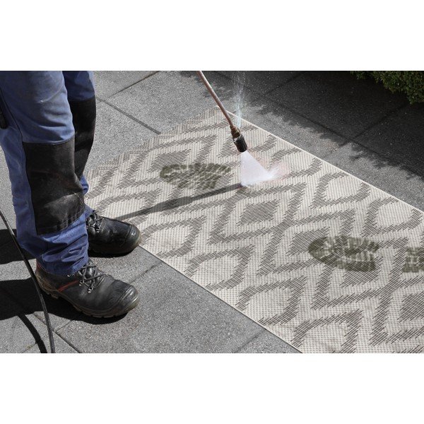 Covor adecvat pentru exterior NORTHRUGS Kalora, 70 x 200 cm, gri-crem-image-1