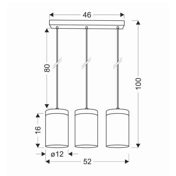 Lustră neagră-în culoare naturală cu abajur din sticlă ø 12 cm Wels – Candellux Lighting-image-1