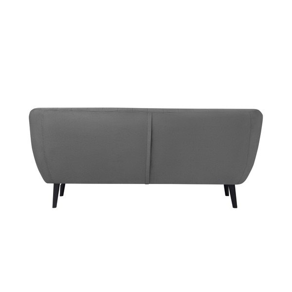 Canapea cu 3 locuri și picioare negre Mazzini Sofas Toscane, gri-image-2