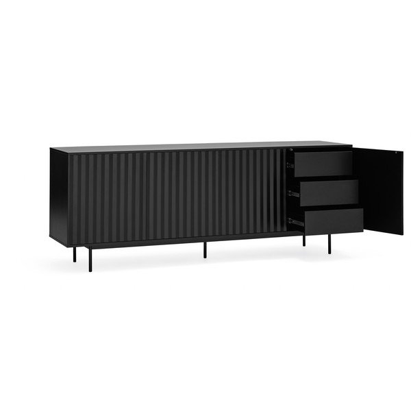 Comodă neagră joasă 211x80 cm Sierra – Teulat-image-3