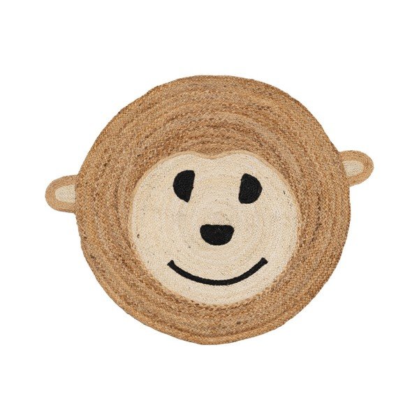 Covor pentru copii în culoare naturală din iută ø 100 cm Chiquillo – Ixia