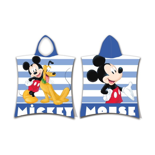 Poncho pentru copii albastru din frotir Mickey – Jerry Fabrics