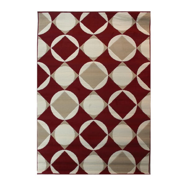 Covor Flair Rugs Carnaby Element Red, 60 x 110 cm, roșu