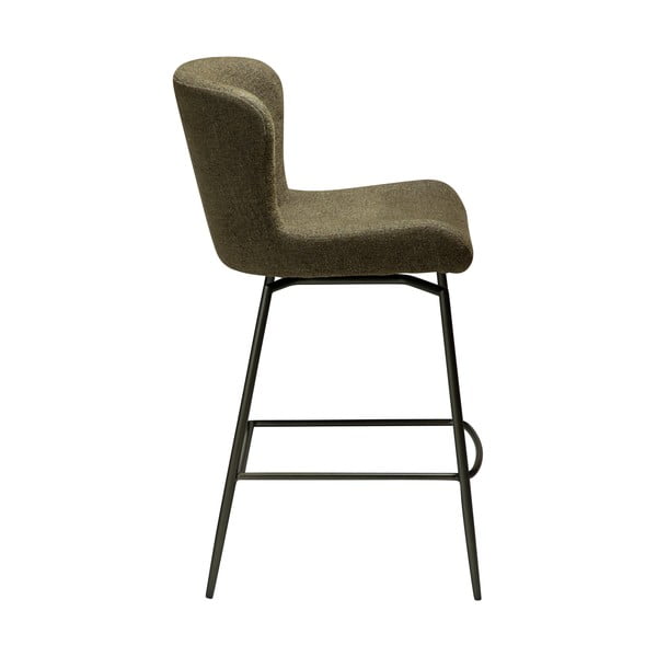 Scaun de bar kaki tapițat (înălțime șezut 67,5 cm) Glam – DAN-FORM Denmark-image-1