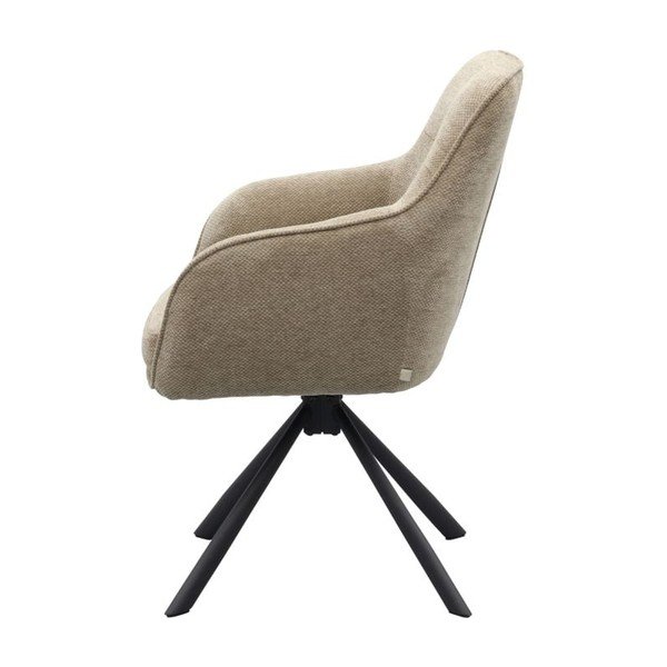 Scaun de living taupe cu cotiere tapițat Avola – Unique Furniture-image-3