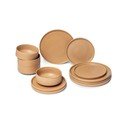 Set 12 vase din gresie Bonami Selection Malia, portocaliu cărămiziu