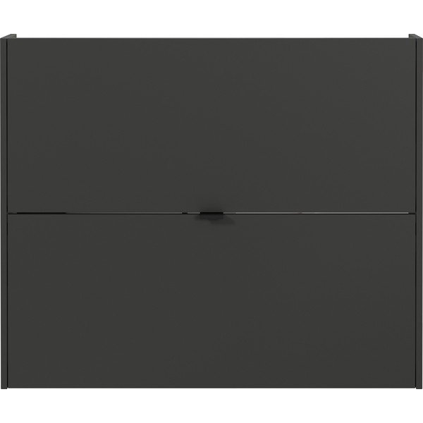 Pantofar gri antracit cu deschidere înclinată/suspendat cu aspect de lemn de stejar 100x83x18 cm Ameca – Germania-image-2