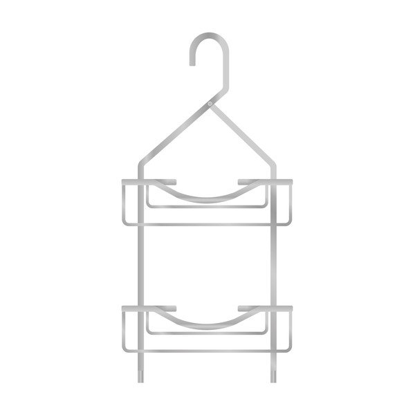 Raft pentru baie argintiu lucios de agățat din aluminiu Filaire Aluminium – douceur d'intérieur