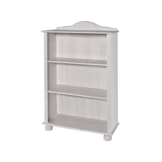 Bibliotecă albă din lemn masiv de pin 77x116 cm Mette - Støraa