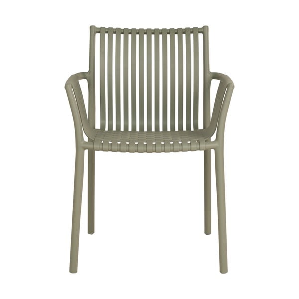 Scaune de grădină verde 2 buc. din plastic Tulsa – House Nordic-image-2