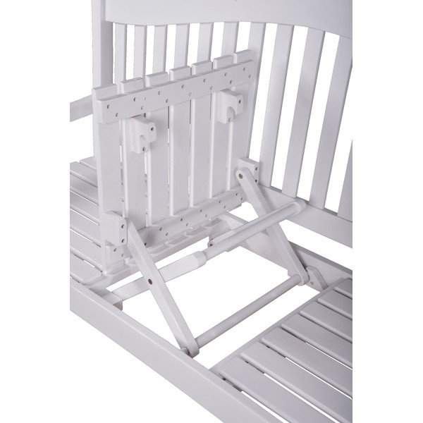 Bancă de grădină albă din lemn masiv Singapore – Garden Pleasure-image-4