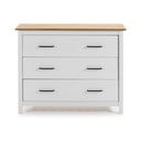 Comodă albă joasă din lemn de pin 100x80 cm Miranda – Marckeric